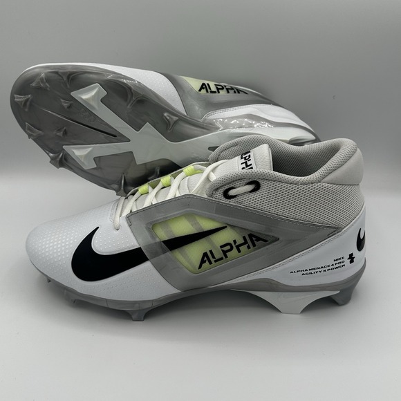 Nike Other - Size 12 Nike Alpha Menace 4 Pro Football Cleats White/Photon Dust FD7037-100 New